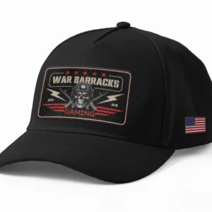 war barracks gaming snapback hat